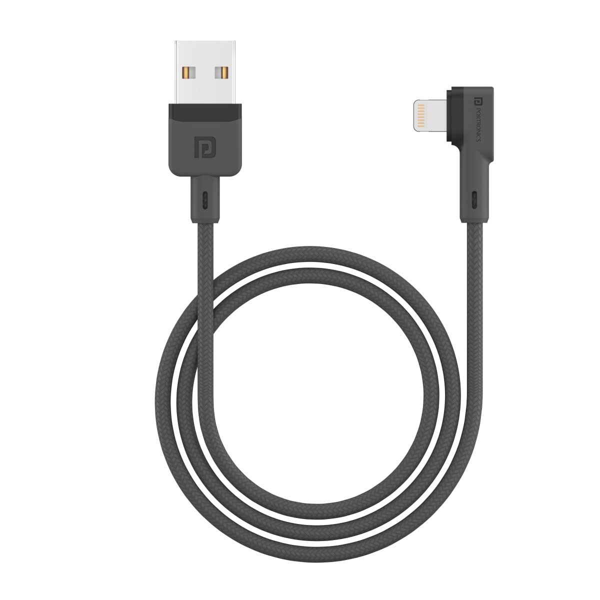 Portronics Konnect L 1.2M Fast Charging 3A 8 Pin USB Cable with Charge & Sync Fu