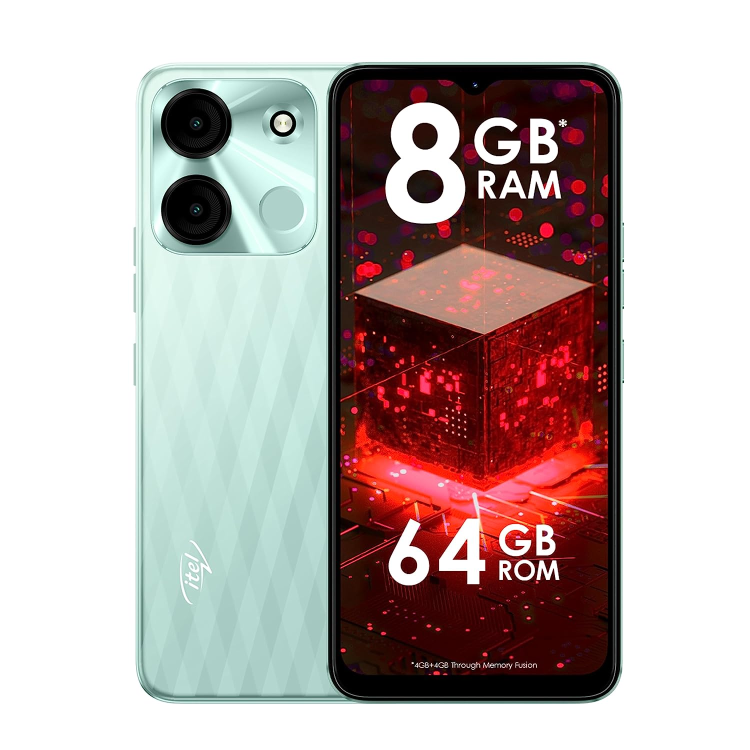 Itel A60s (4GB RAM + 64GB ROM, Up to 8GB RAM with Memory Fusion | 8MP AI Rear Ca