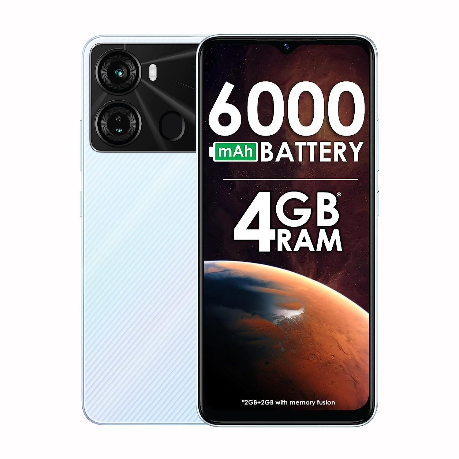 Itel P40 (6000mAh Battery with Fast Charging | 2GB RAM + 64GB ROM, Up to 4GB RAM