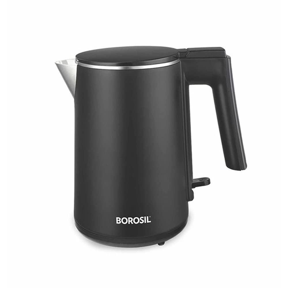 Borosil Cooltouch Electric Kettle, Stainless Steel Inner Body, Boil Water For Te