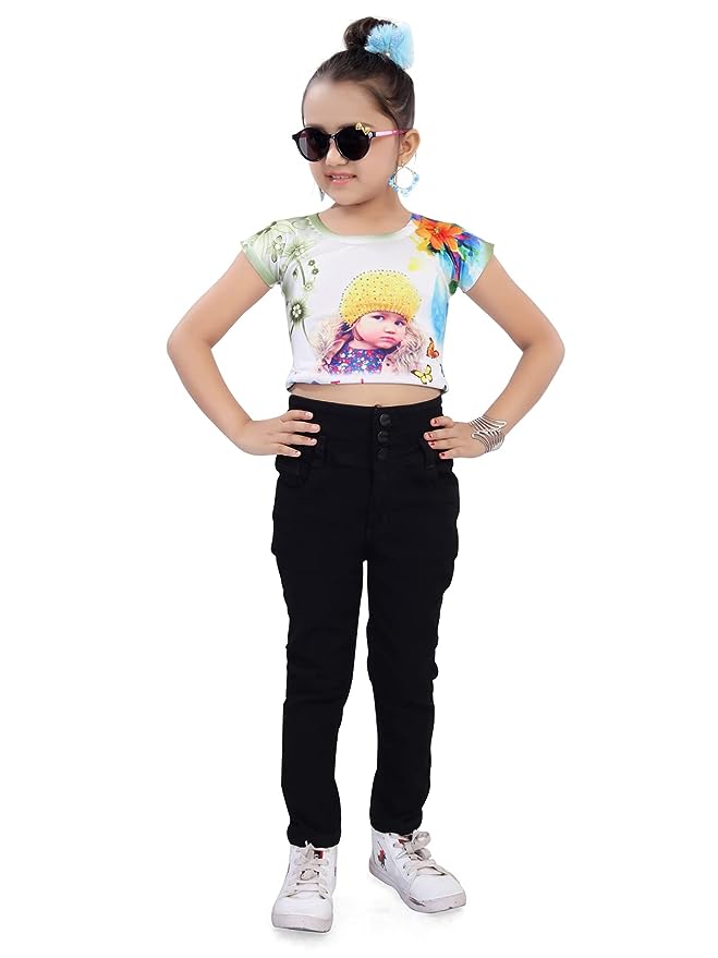 Reelize - Denim Jeans for Girls | Narrow Bottom | Slim Fit, Kids Jeans, 3 Button