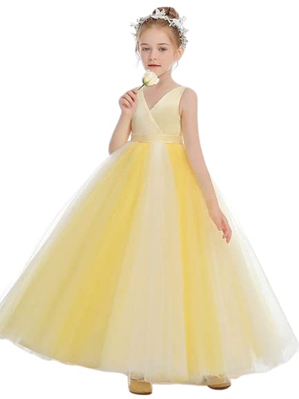 TILISM Long Maxi Frock Dress for Kids Girls Full Flared Frock Gown Cocktail Fanc