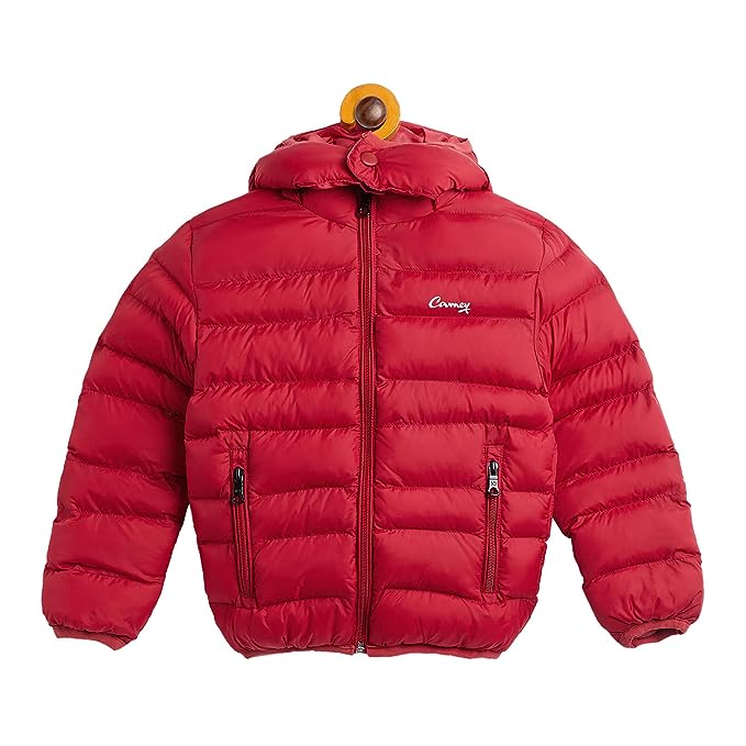 CAMEY Kids Boys Regular Fit Hodded Bomber Jacket For Winter Wear