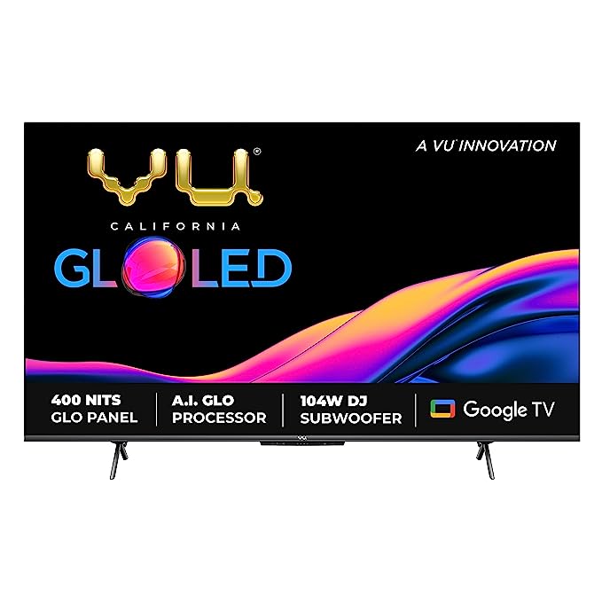 VU 126 cm (50 inches) The GloLED Series 4K Smart LED Google TV 50GloLED (Grey)