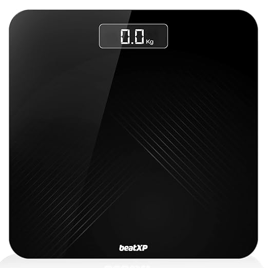 beatXP Gravity Elevate Digital Weight Machine For Body Weight with Thick Tempere