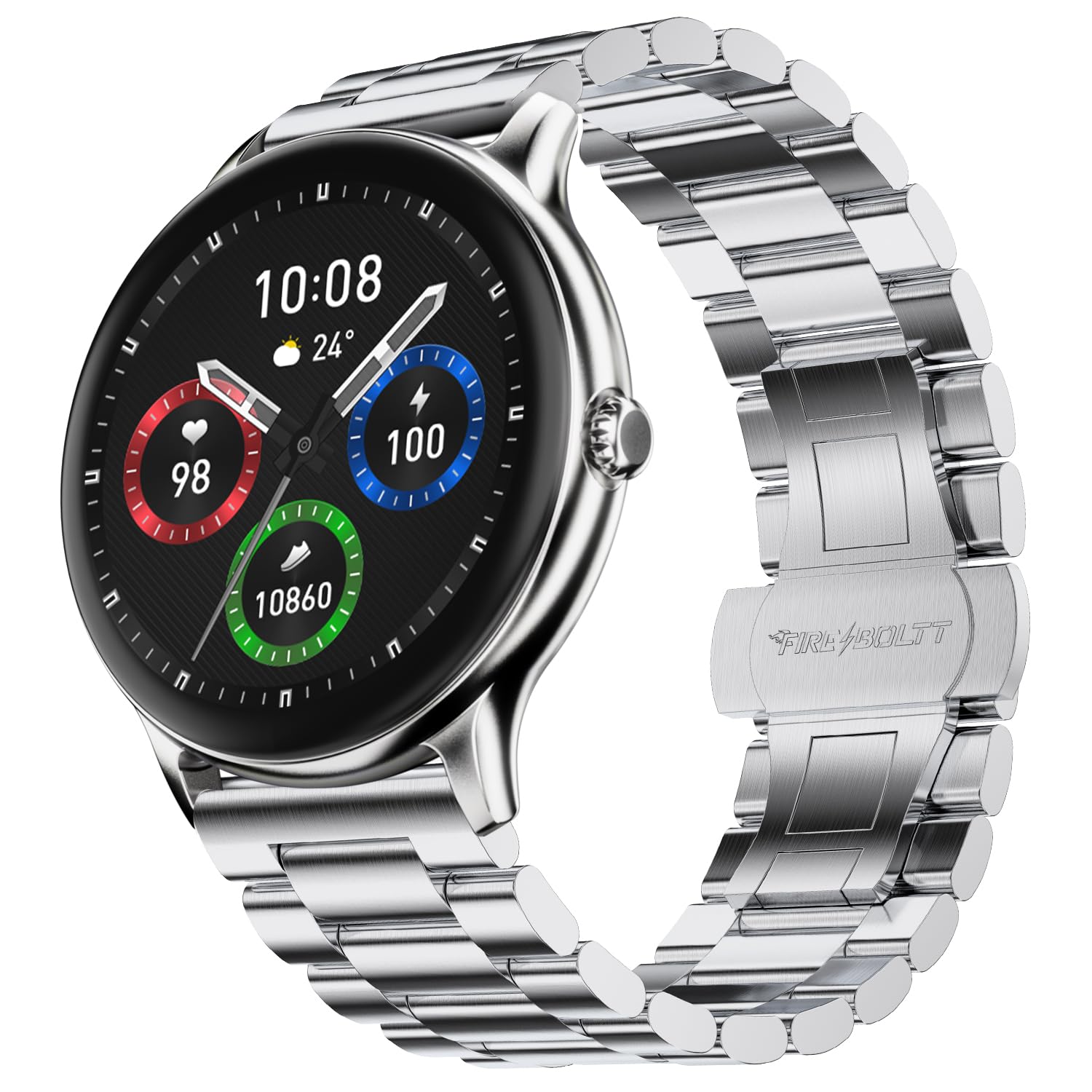 Fire‑Boltt Phoenix Pro Round Smart Watch 1.39″ Display with Bluetooth Calling,AI