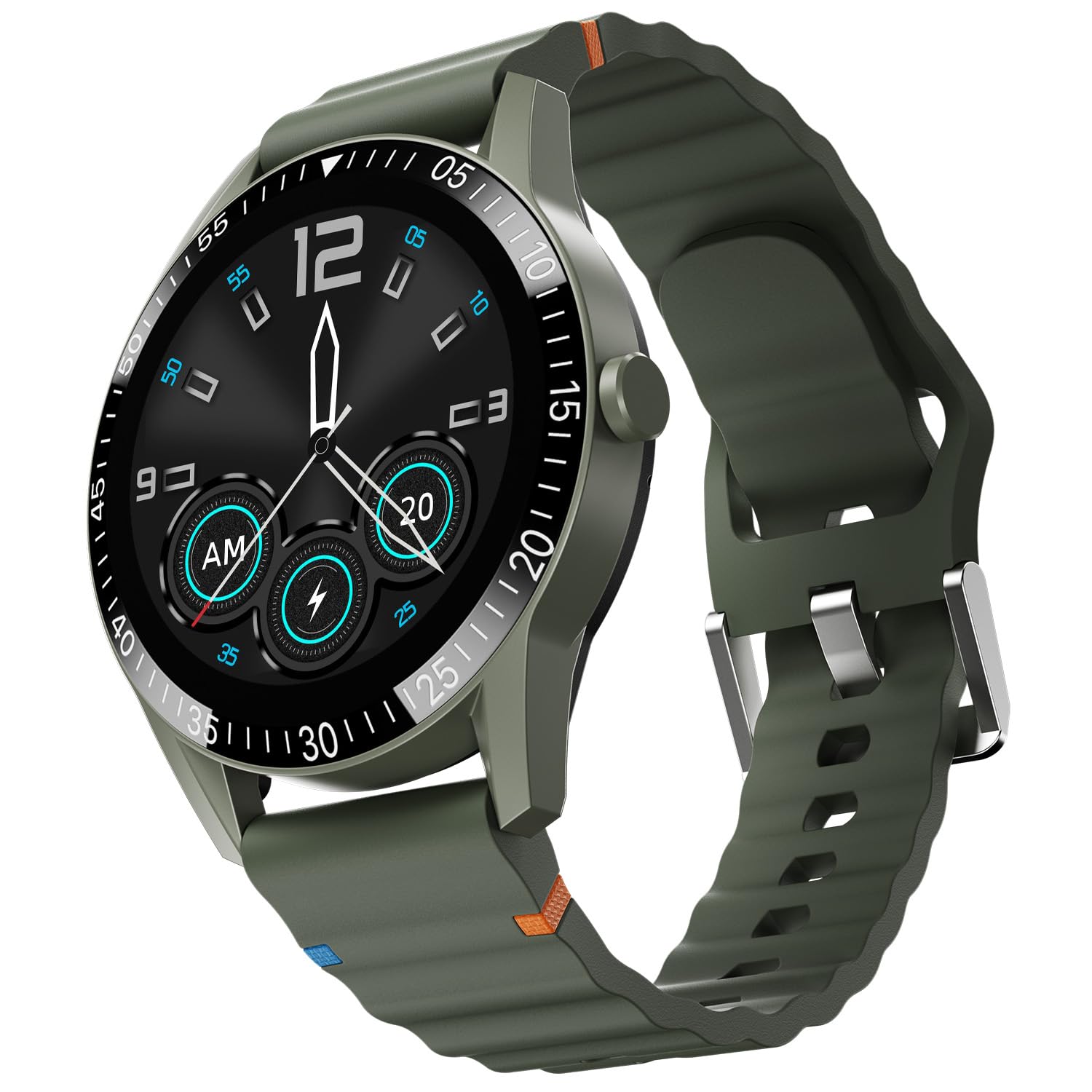 Fire-Boltt Talk Round Smart Watch 1.39″ TFT Display with Bluetooth Calling, Dual
