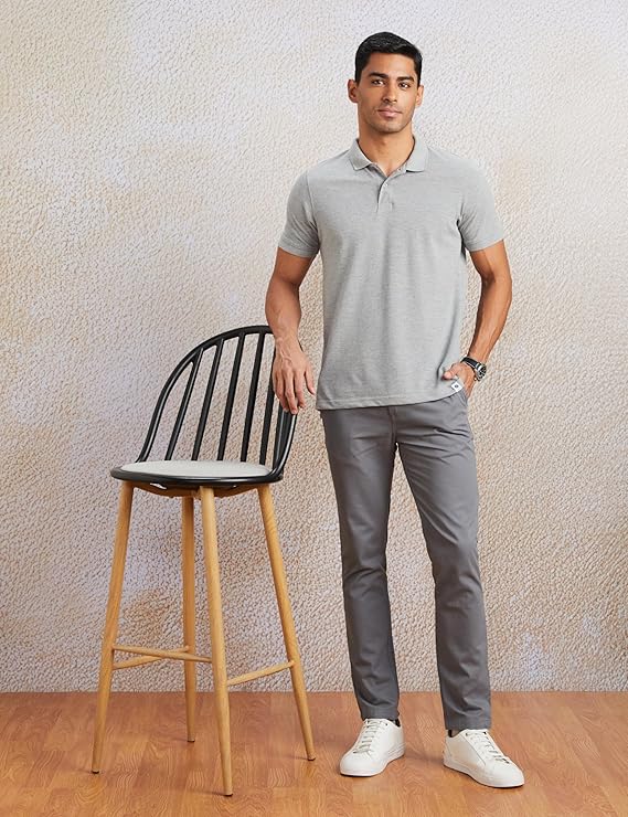 Amazon Brand - Symbol Men's Casual Regular Fit Cotton Pants | Chinos | Trousers