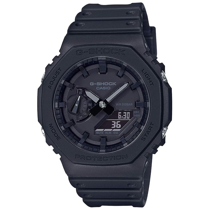 Casio G-Shock GA-2100-1A1DR Black Analog-Digital Dial Black Resin Strap Men's Wa